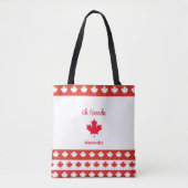 Oh Canada | Elegant Red Maple Leaf トートバッグ (正面)
