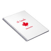 Oh Canada | Elegant Red Maple Leaf ノートブック (右側)
