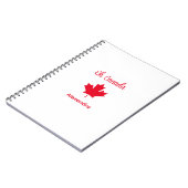 Oh Canada | Elegant Red Maple Leaf ノートブック (左側)