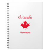 Oh Canada | Elegant Red Maple Leaf ノートブック (正面)