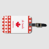 Oh Canada | Elegant Red Maple Leaf ラゲッジタグ (正面横)