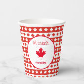 Oh Canada | Elegant Red Maple Leaf 紙コップ (正面)