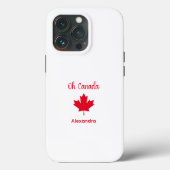 Oh Canada | Elegant Red Maple Leaf Case-Mate iPhoneケース (裏面)