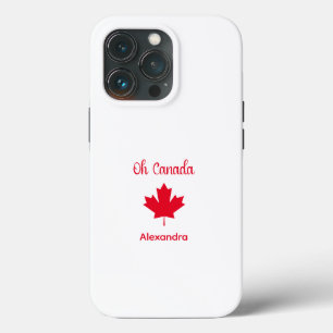 Oh Canada   Elegant Red Maple Leaf iPhone 13 Proケース