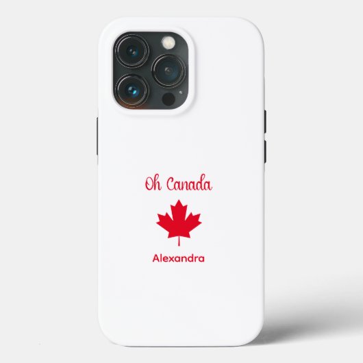 Oh Canada | Elegant Red Maple Leaf Case-Mate iPhoneケース (裏面)