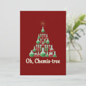 Oh Chemis-tree Funny Science Chemistry Christmas  サンキューカード (スタンド正面)