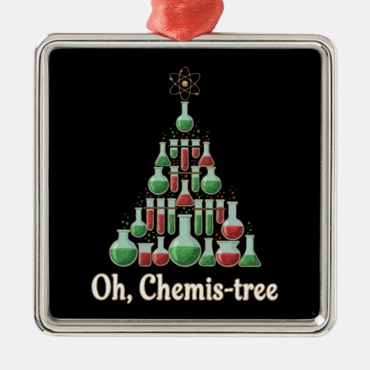 Oh Chemis-tree Funny Science Chemistry Christmas  メタルオーナメント (正面)