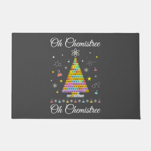 Oh Chemistree定期カラフル表要素Che ドアマット (正面)