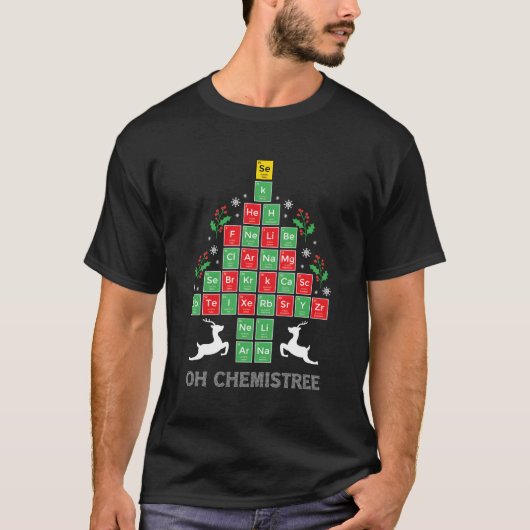 Oh Chemistree カッコいい Science Chemical Periodic Tabl Tシャツ (正面)