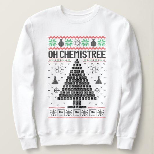 "Oh Chemistree"化学クリスマスパン スウェットシャツ (デザイン正面)