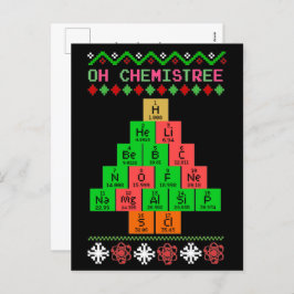Oh Chemistree – 化学者のための醜いクリスマスセーター シーズンポストカード