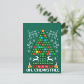 Oh Chemistree Christmas Chemistry Science Periodic ポストカード (スタンド正面)