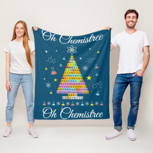 Oh Chemistree Colorful Periodic Table Elements Che フリースブランケット (インサイチュ)