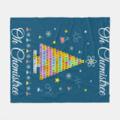 Oh Chemistree Colorful Periodic Table Elements Che フリースブランケット (正面(横))