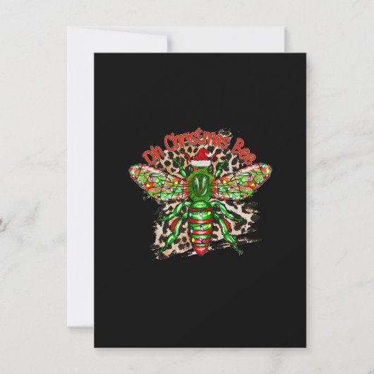 Oh Christmas Bee Christmas Gifts Light Merry Xmas 招待状 (正面)