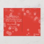 "Oh, Christmas BEE, Oh, Christmas BEE" ポストカード (裏面)