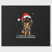 oh christmas dachshand oh christmas wrapping紙 ラッピングペーパー (フラット)