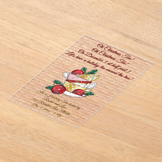 Oh Christmas Tea! アクリル招待状 (レイダウン)
