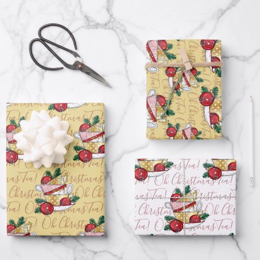 Oh Christmas Tea! ラッピングペーパーシート (正面)
