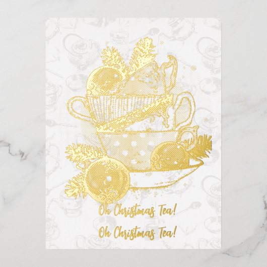 Oh Christmas Tea! Oh Christmas Tea! 箔シーズンポストカード (正面)