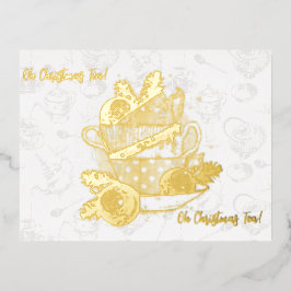 Oh Christmas Tea!  Oh Christmas Tea! 箔シーズンポストカード