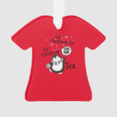 Oh Christmas Tea Penguin Lover - Tea Drinker オーナメント (正面)