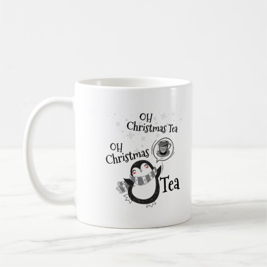 Oh Christmas Tea Penguin Lover - Tea Drinker コーヒーマグカップ (左)