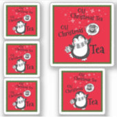 Oh Christmas Tea Penguin Lover - Tea Drinker シール (正面)
