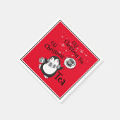 Oh Christmas Tea Penguin Lover - Tea Drinker スタンダードカクテルナプキン (角)