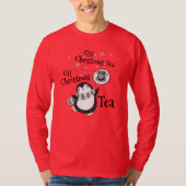 Oh Christmas Tea Penguin Lover - Tea Drinker Tシャツ (正面)