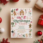 Oh Christmas Three 3rd Birthday Xmas theme Festive 招待状