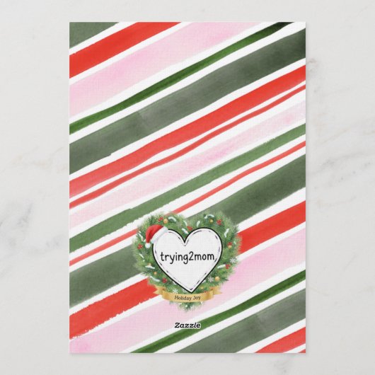 Oh Christmas Three, Pink Holiday 3rd Birthday 招待状 (裏面)