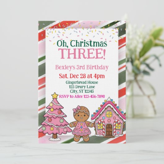 Oh Christmas Three, Pink Holiday 3rd Birthday 招待状 (スタンド正面)