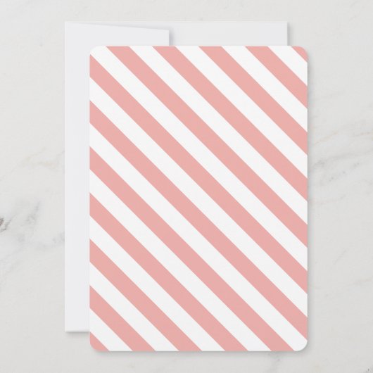 Oh Christmas Three Pink Nutcracker Girl Birthday 招待状 (裏面)