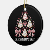 Oh Christmas Tree Cake Debbie Becky Jen Cake Lover セラミックオーナメント (左)