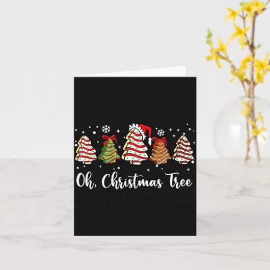 Oh Christmas Tree Cakes Debbie Becky Jen Cake Love カード (黄色い花)