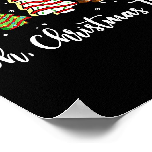 Oh Christmas Tree Cakes Debbie Becky Jen Cake Love ポスター (角)