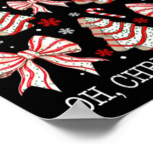 Oh Christmas Tree Cakes Debbie Becky Jen Cake Love ポスター (角)