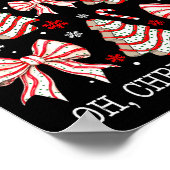 Oh Christmas Tree Cakes Debbie Becky Jen Cake Love ポスター (角)