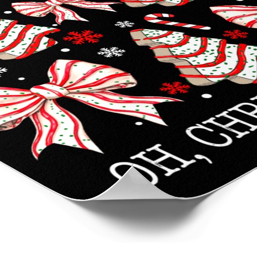 Oh Christmas Tree Cakes Debbie Becky Jen Cake Love ポスター (角)