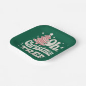 Oh Christmas Tree Light Merry Christmas Xmas  ペーパープレート (傾斜あり)