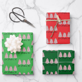 Oh Christmas Tree Little Debbie Cakes Gift Wrap ラッピングペーパーシート