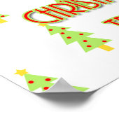 oh christmas tree mid century design retro ポスター (角)