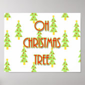 oh christmas tree mid century design retro ポスター (正面)