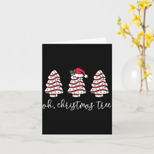 Oh Christmas Tree Sweater Christmas Tree Cake Farm カード (黄色い花)
