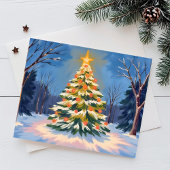 Oh Christmas Tree Watercolor シーズンカード