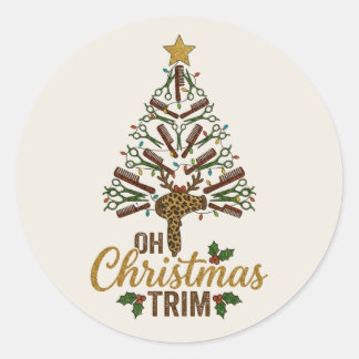 Oh Christmas Trim ヘアスタイリスト サロン クリスマスツリー ラウンドシール