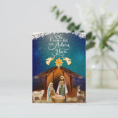 "Oh Come Let Us Adore Him" ナタビティ・クリスマス シーズンポストカード (スタンド正面)