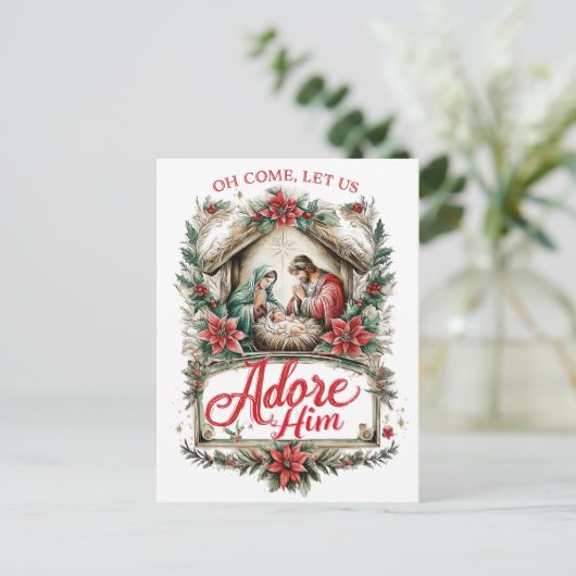 Oh Come Let Us Adore Him ポストカード (スタンド正面)