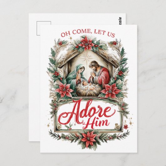 Oh Come Let Us Adore Him ポストカード (正面/裏面)